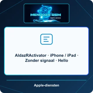 AldazRActivator · iPhone / iPad · Zonder signaal · Hello