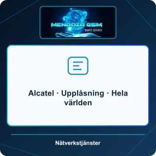 Alcatel · Upplåsning · Hela världen